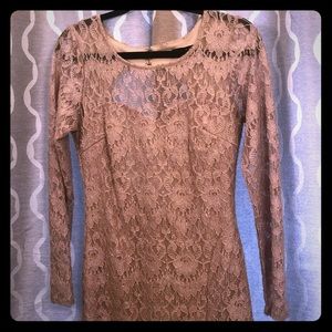 Cream colored cocktail dress